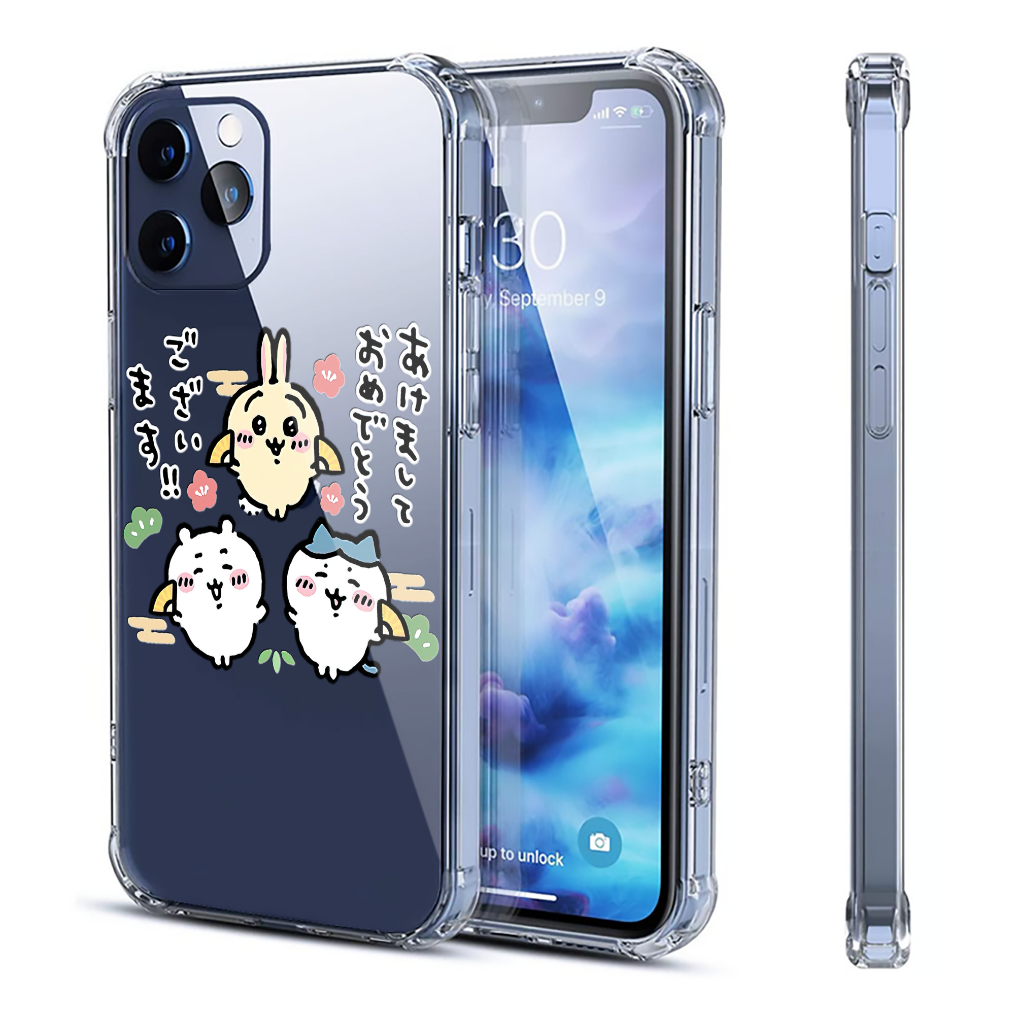 （画像用） ちいかわ ちいかわ Chii-kawa chiikawa 【iPhone 12シリーズ対応】透明スマホケース（クリアソフトケース）